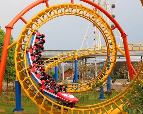 amusement park roller coaster ride