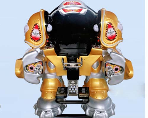 walking robot ride with golden color