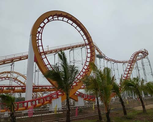 new three rings roller coaster for amusement park